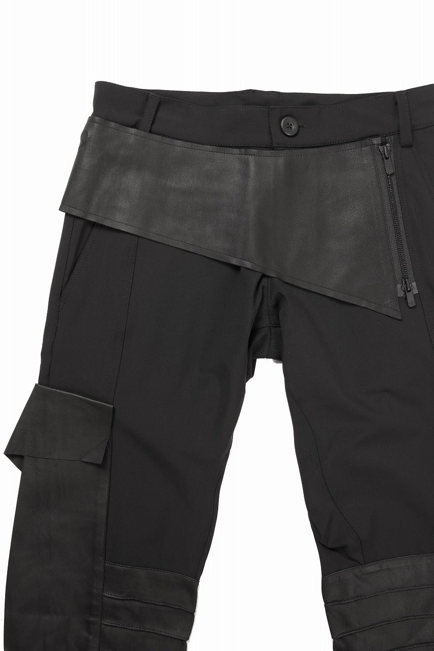 【SAMPLE SALE】A.F ARTEFACT BIKER SKINNY CARGO PANTS (BLACK) - Image 5
