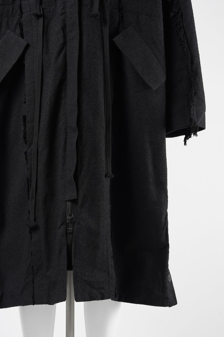 【SAMPLE SALE】A.F ARTEFACT BOA LINER HOODIE LONG COAT (BLACK) - Image 5