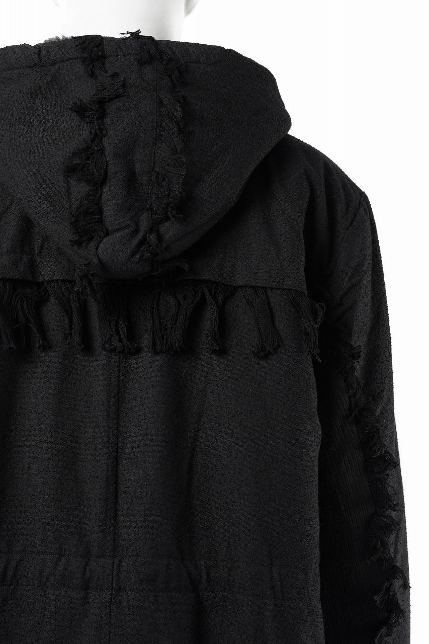【SAMPLE SALE】A.F ARTEFACT BOA LINER HOODIE LONG COAT (BLACK) - Image 7
