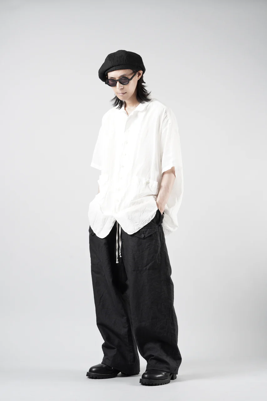 【SAMPLE SALE】A.F ARTEFACT GEO PATTERN COTTON KNIT TOPS / (BLACK x IVORY) - Image 6