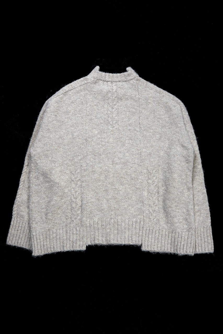 【SAMPLE SALE】A.F ARTEFACT KNIT SWEATER / MELANGE WOOL (IVORY) - Image 2