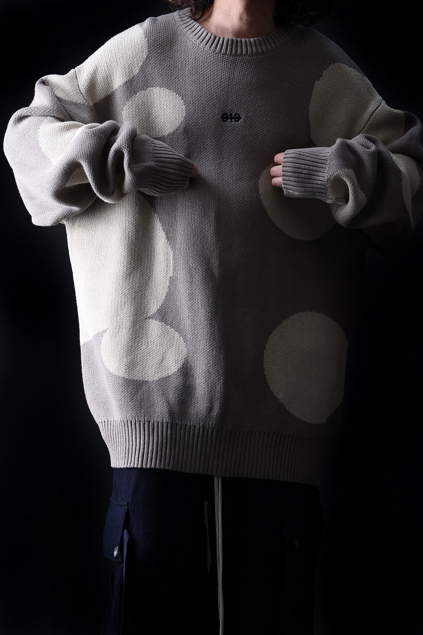 【SAMPLE SALE】A.F ARTEFACT POLKA PATTERN KNIT TOPS (GREIGE x BEIGE) - Image 10