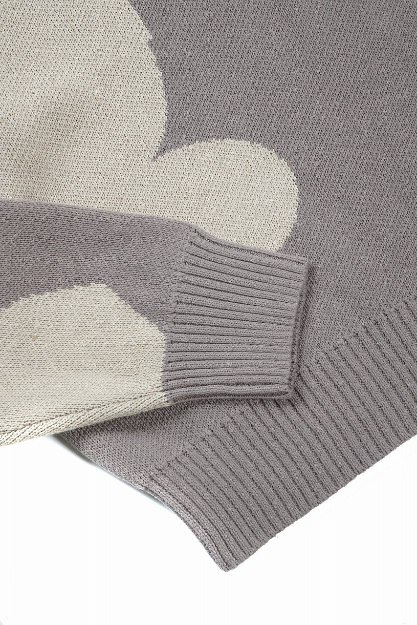 【SAMPLE SALE】A.F ARTEFACT POLKA PATTERN KNIT TOPS (GREIGE x BEIGE) - Image 6