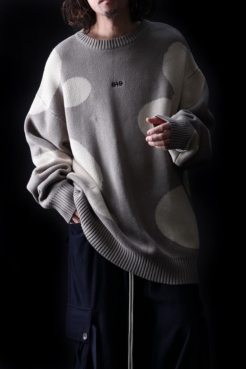 【SAMPLE SALE】A.F ARTEFACT POLKA PATTERN KNIT TOPS (GREIGE x BEIGE) - Image 9
