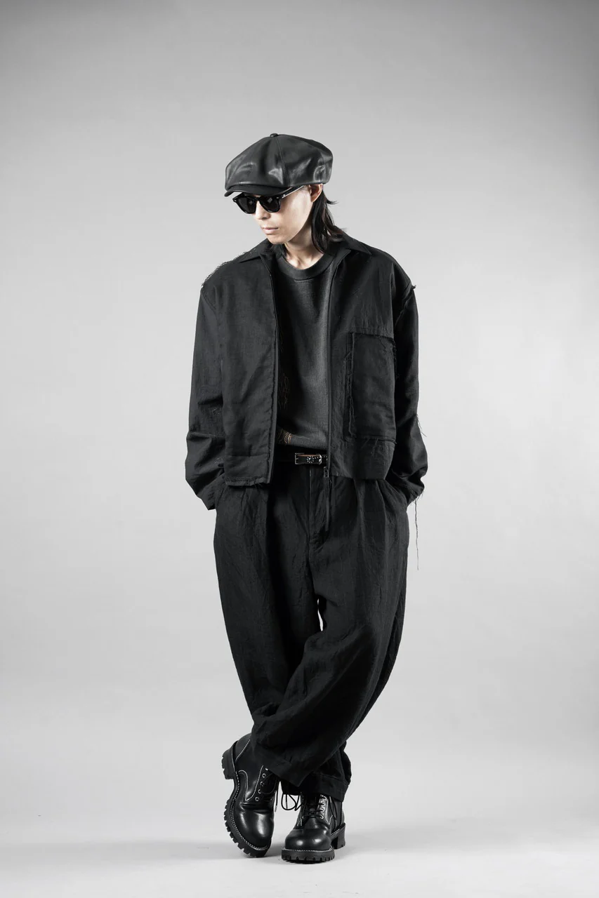 【SAMPLE SALE】A.F ARTEFACT TURTLE NECK KNIT TOP with FRINGE / BREND WOOL (BLACK) - Image 5