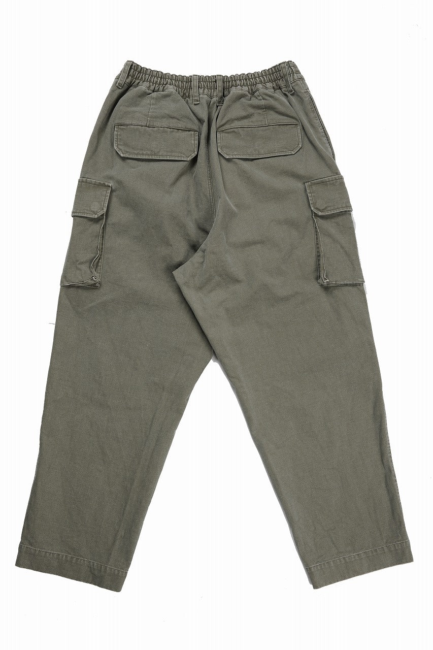 【SAMPLE SALE】N/07 MILITARY TROUSERS M47 / VINTAGE BIO-WASHED DRY DUCK CANVAS (KHAKI) - Image 2