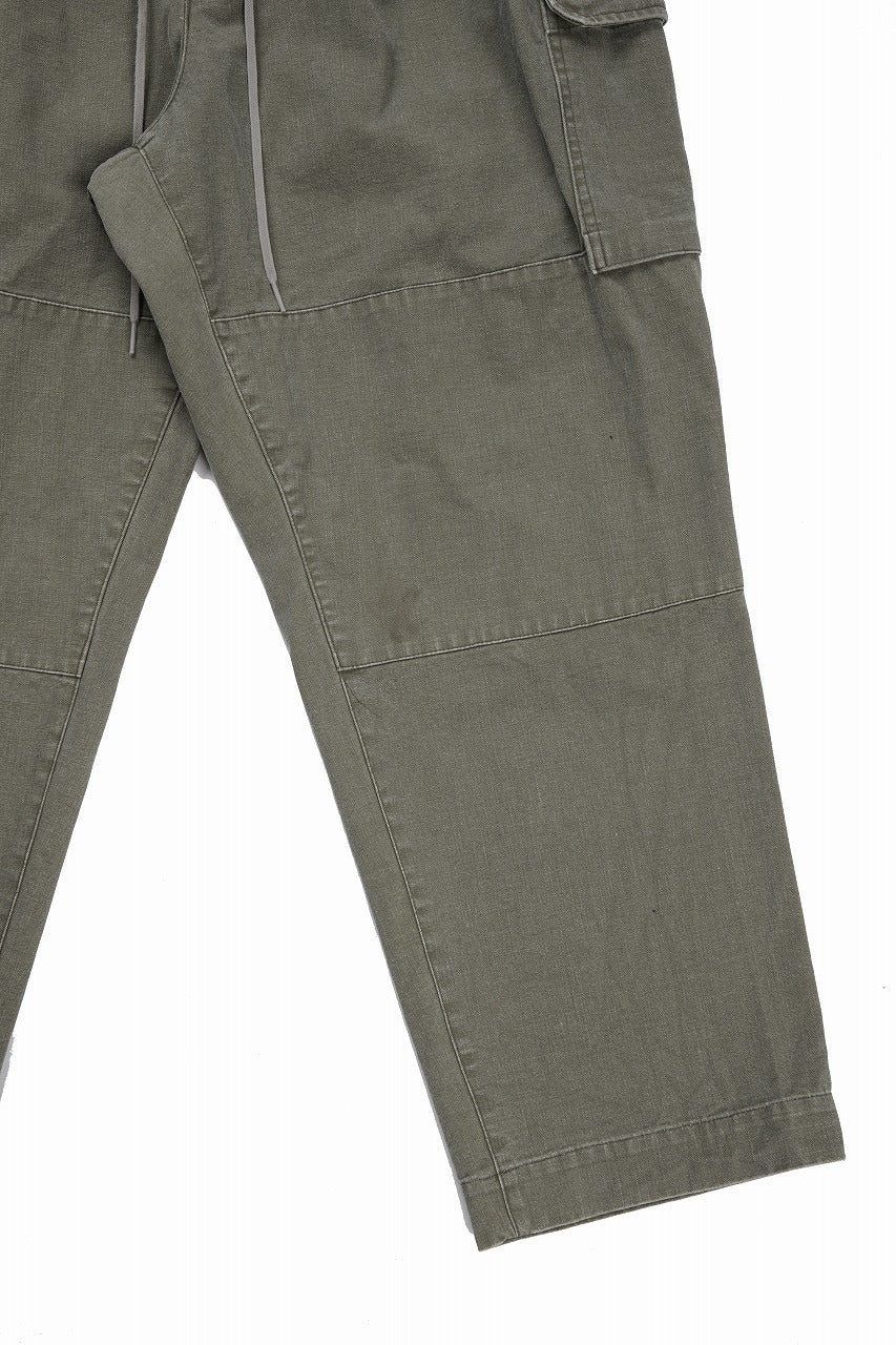 【SAMPLE SALE】N/07 MILITARY TROUSERS M47 / VINTAGE BIO-WASHED DRY DUCK CANVAS (KHAKI) - Image 4