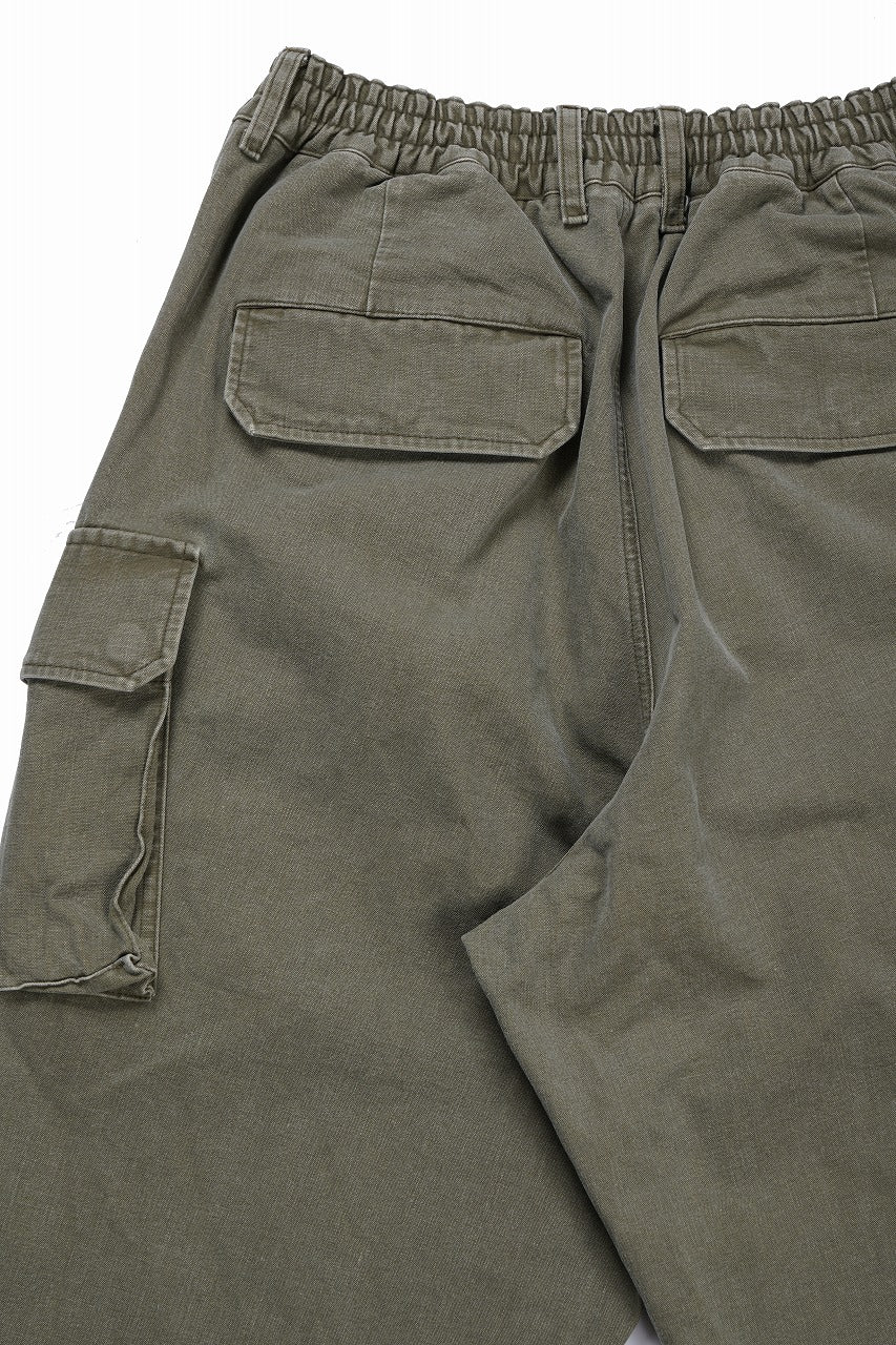 【SAMPLE SALE】N/07 MILITARY TROUSERS M47 / VINTAGE BIO-WASHED DRY DUCK CANVAS (KHAKI) - Image 6
