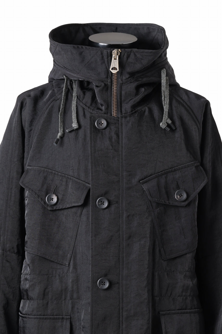 sus-sous 50's British MIDDLE PARKA / Vintage Flight Twill Nylon (BLACK) - Image 10