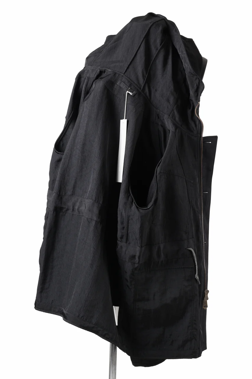 sus-sous 50's British MIDDLE PARKA / Vintage Flight Twill Nylon (BLACK) - Image 21