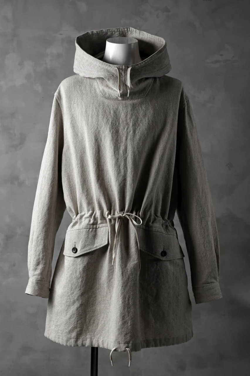 sus-sous anorak middle coat / natural linen & cotton (NATURAL) - Image 2