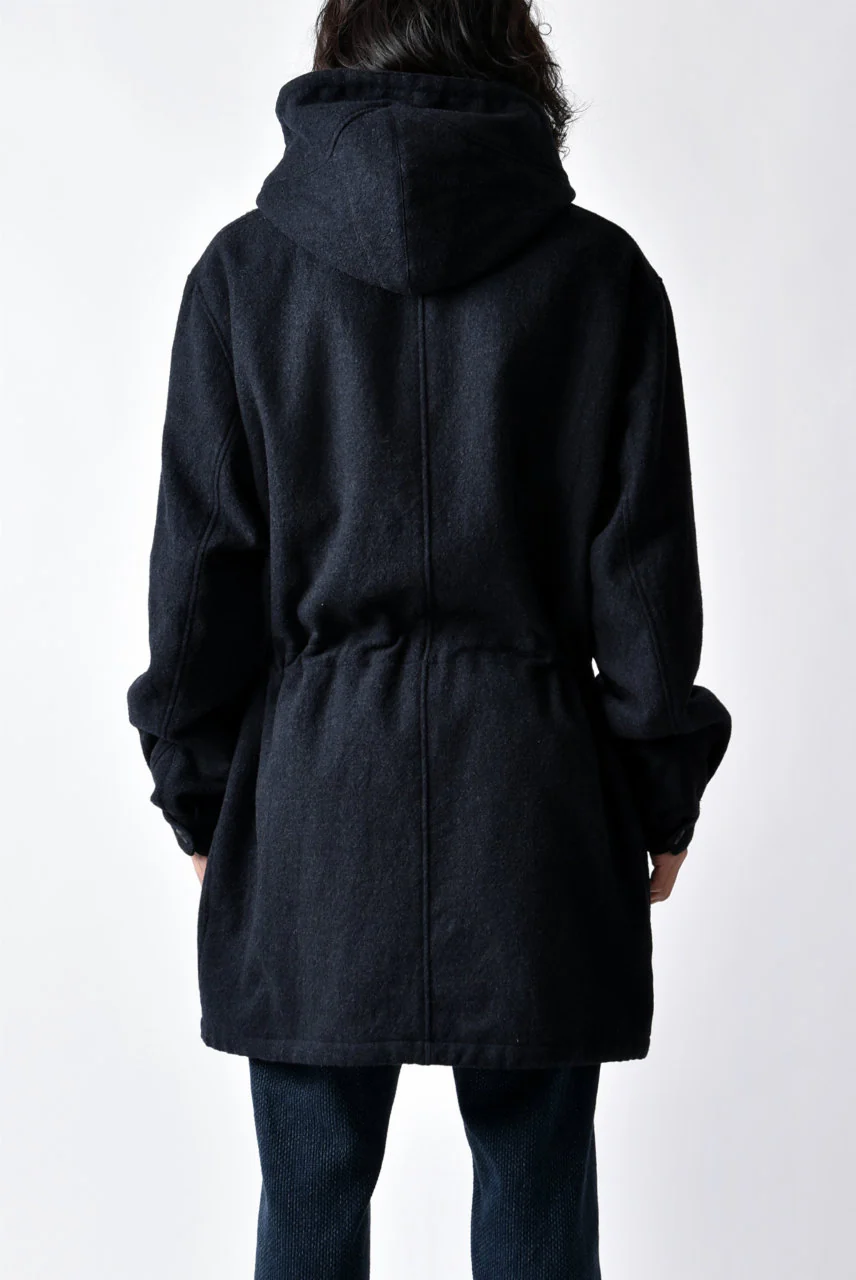 sus-sous anorak middle coat / sharkskin wool (DEEP NAVY) - Image 5