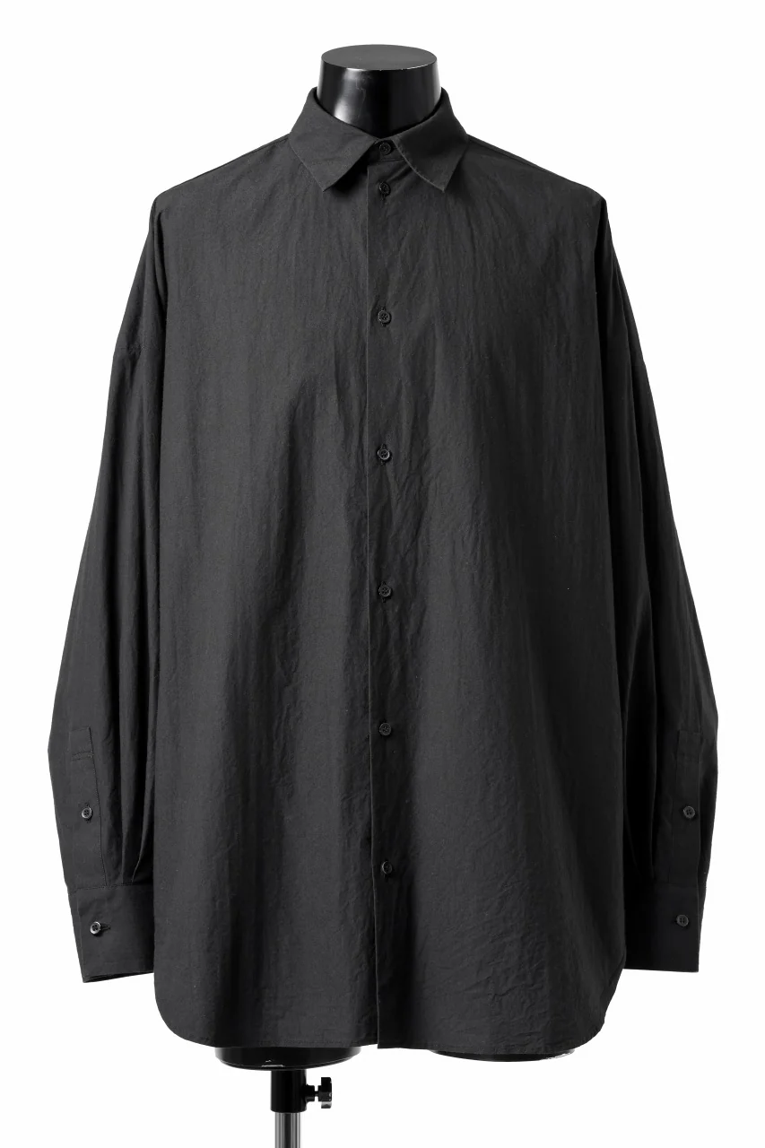 sus-sous atelier L/S shirts / 60/1 typewriter (BLACK)