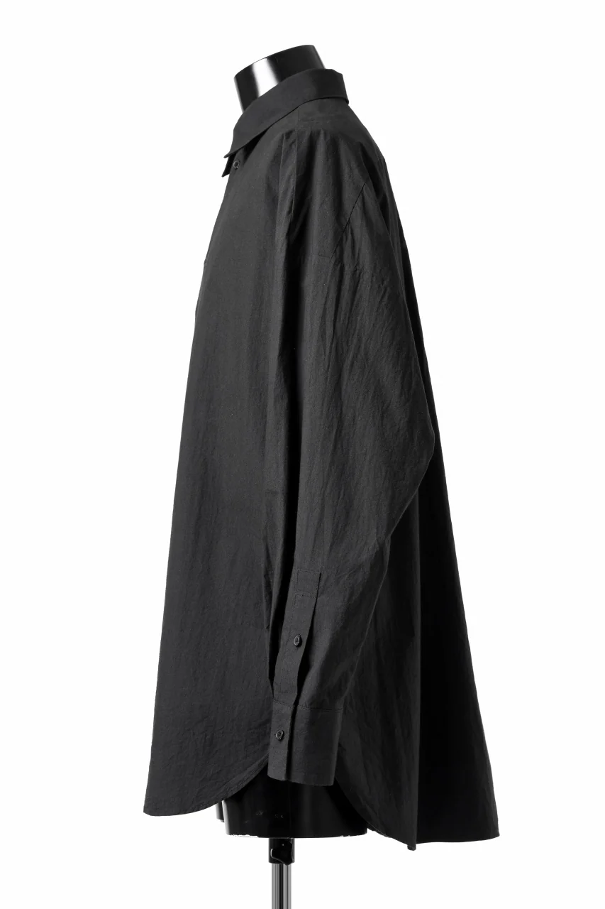 sus-sous atelier L/S shirts / 60/1 typewriter (BLACK) - Image 3