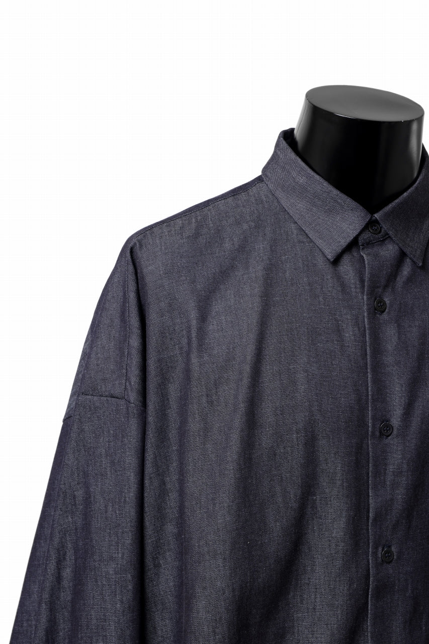 sus-sous atelier L/S shirts / 6oz uneven yarn denim (INDIGO / RIGID) - Image 11