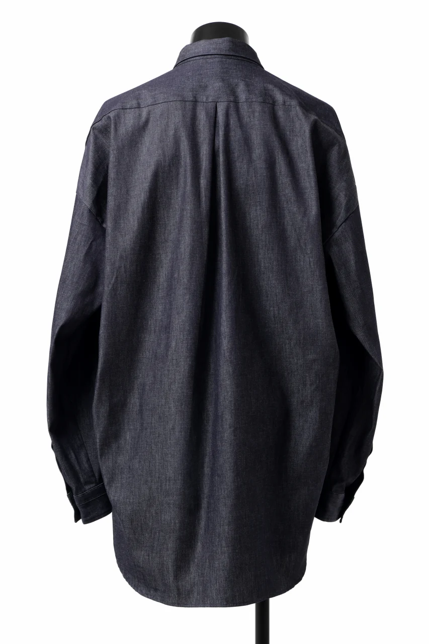 sus-sous atelier L/S shirts / 6oz uneven yarn denim (INDIGO / RIGID) - Image 4