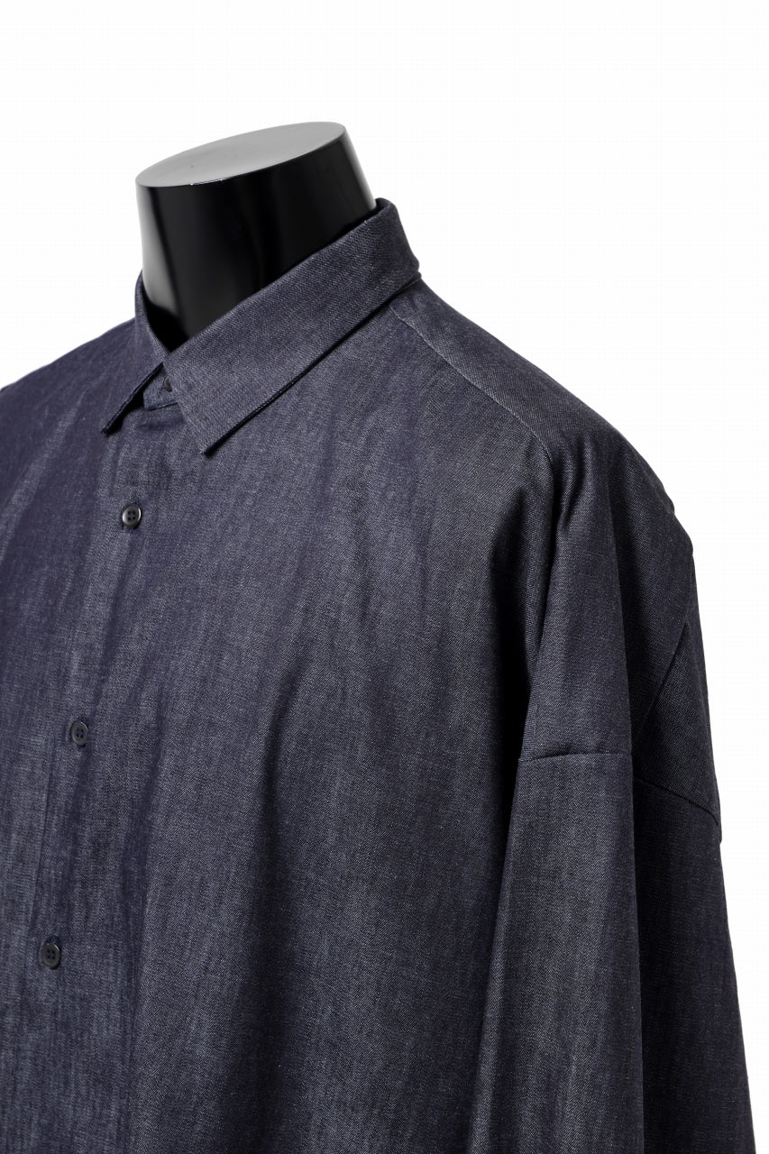 sus-sous atelier L/S shirts / 6oz uneven yarn denim (INDIGO / RIGID) - Image 5