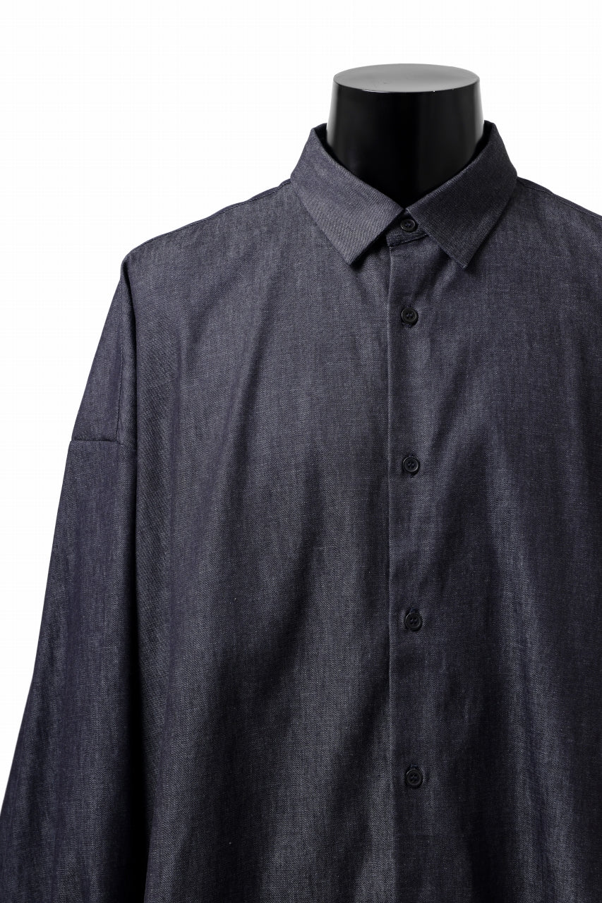 sus-sous atelier L/S shirts / 6oz uneven yarn denim (INDIGO / RIGID) - Image 8