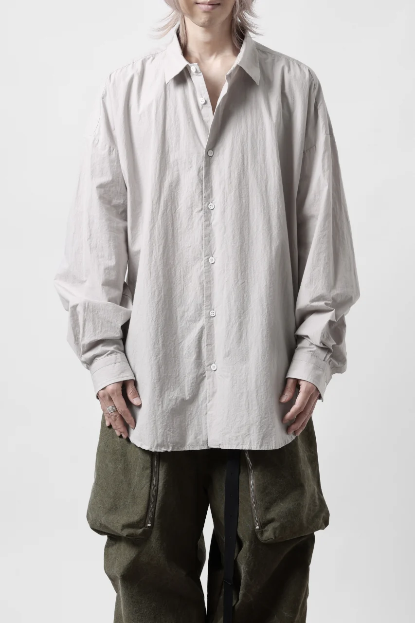sus-sous atelier L/S shirts / 80/1 typewriter (GRAY) - Image 4