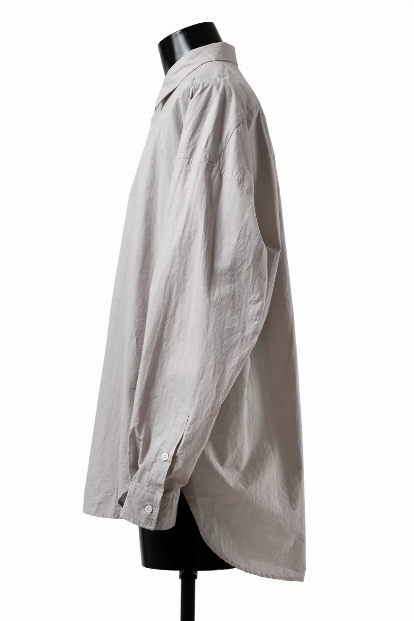 sus-sous atelier L/S shirts / 80/1 typewriter (GRAY) - Image 7