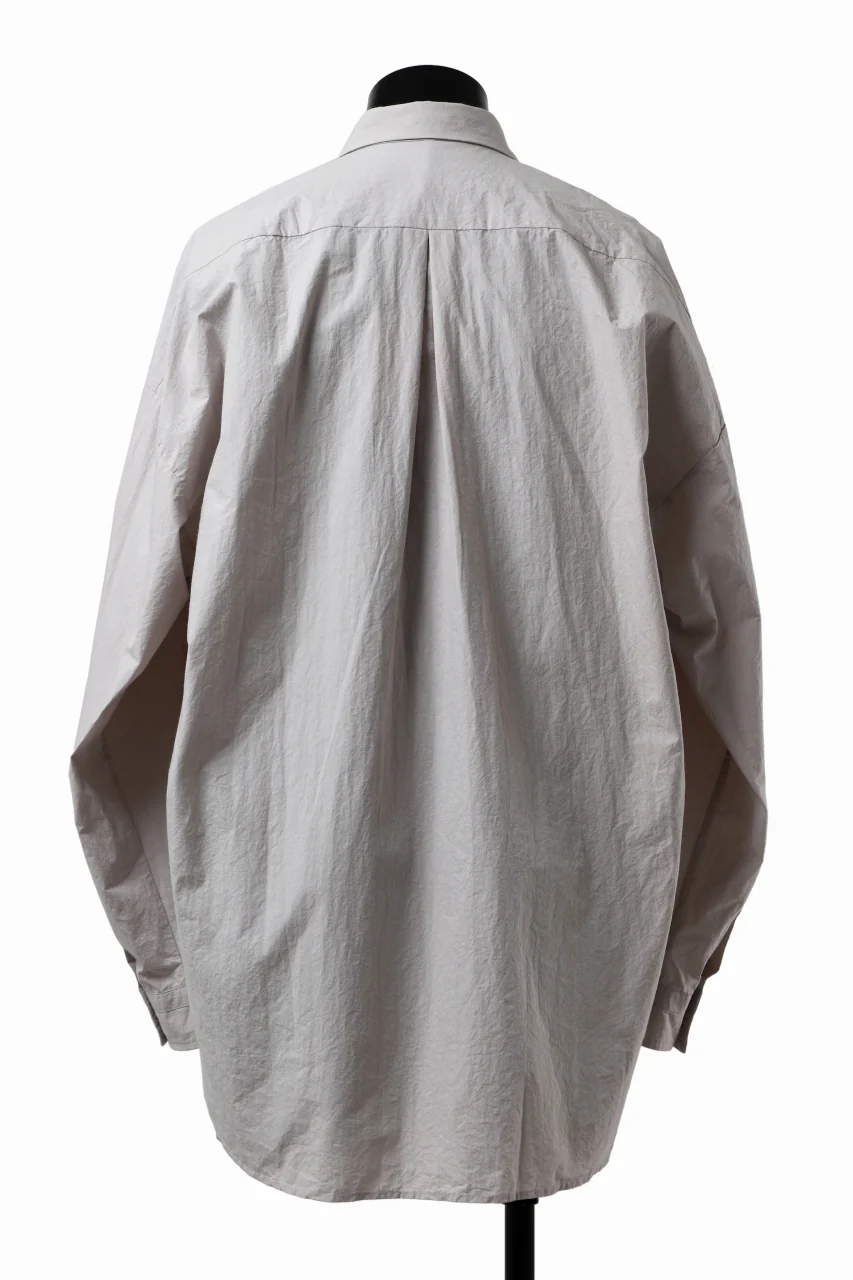 sus-sous atelier L/S shirts / 80/1 typewriter (GRAY) - Image 8