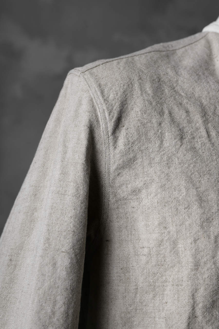 sus-sous band collar shirt / C44L56 High density poplin (SAND BEIGE) - Image 7