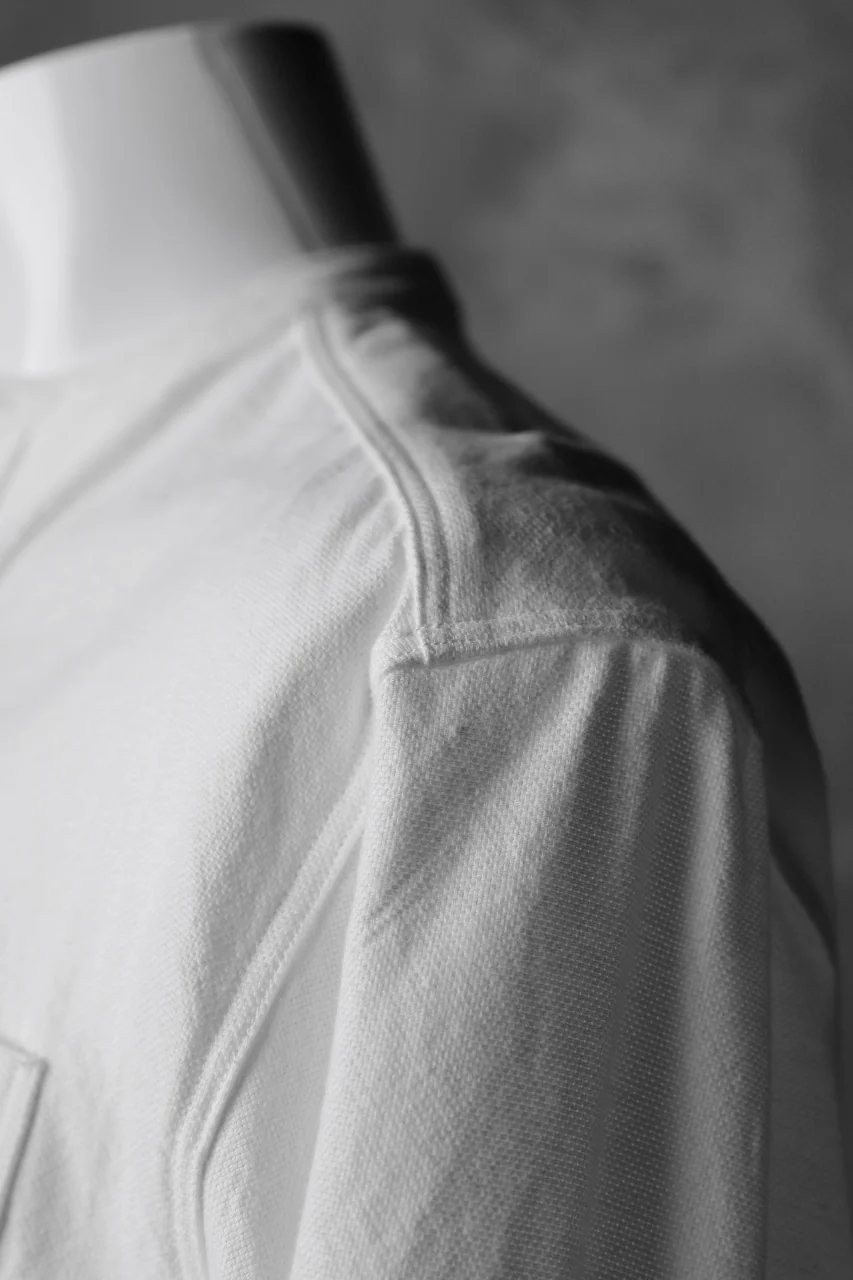 sus-sous band collar shirt #HOKKOH / C100 3/2 OX (WHITE) - Image 10