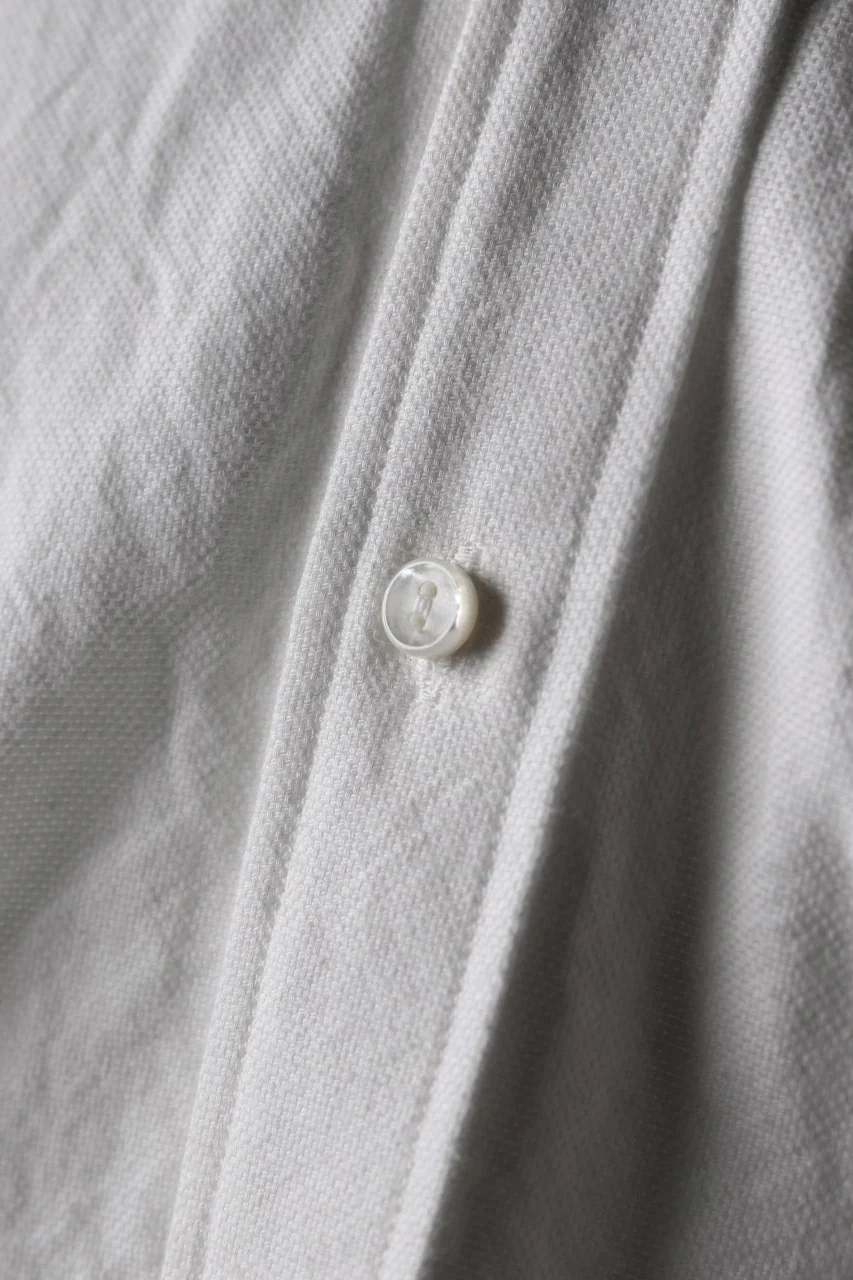 sus-sous band collar shirt #HOKKOH / C100 3/2 OX (WHITE) - Image 13