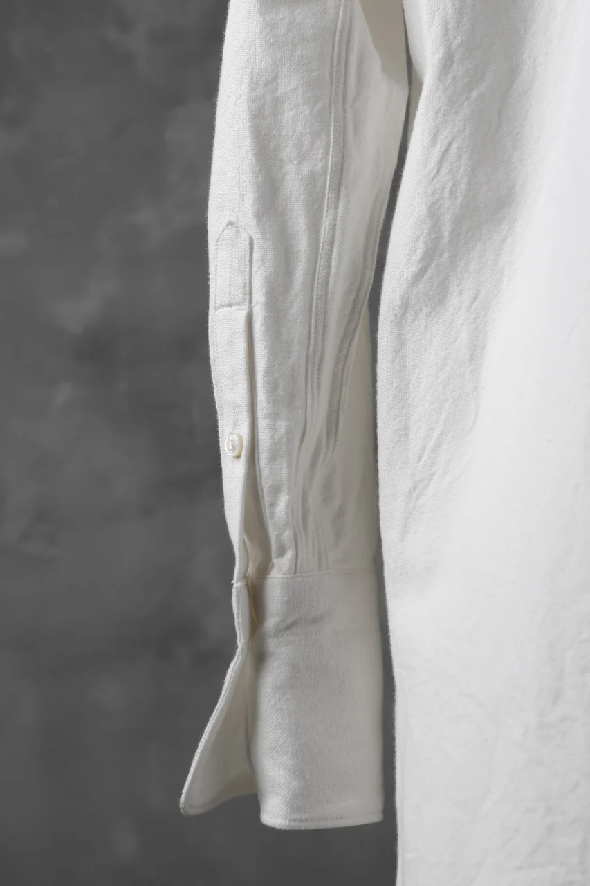 sus-sous band collar shirt #HOKKOH / C100 3/2 OX (WHITE) - Image 18