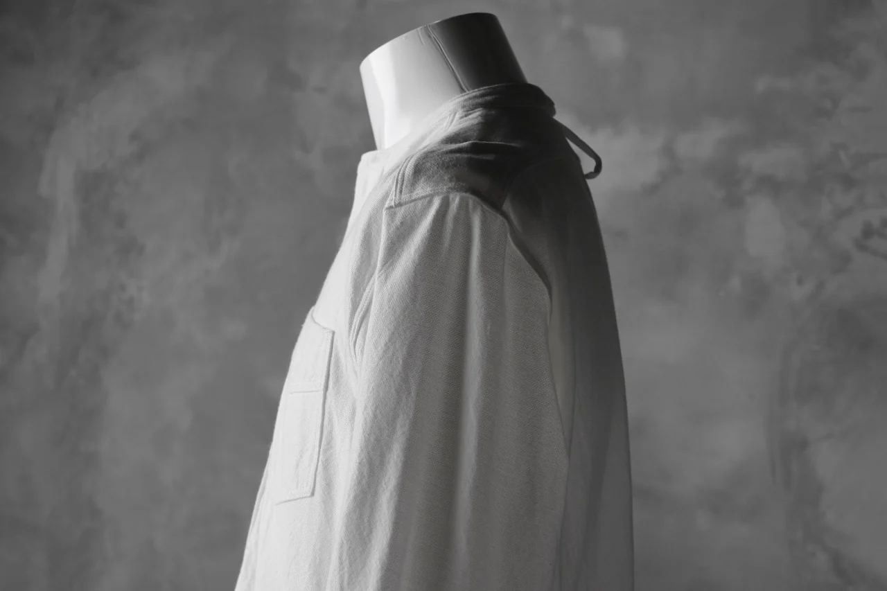sus-sous band collar shirt #HOKKOH / C100 3/2 OX (WHITE) - Image 22