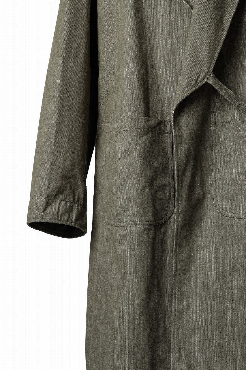 sus-sous british army gown coat / green denim (GREEN) - Image 11