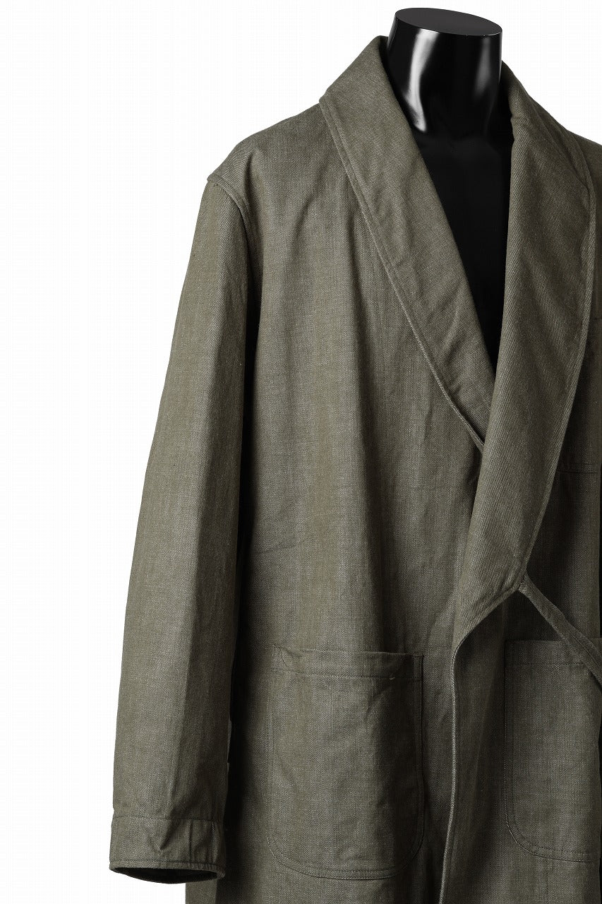 sus-sous british army gown coat / green denim (GREEN) - Image 14