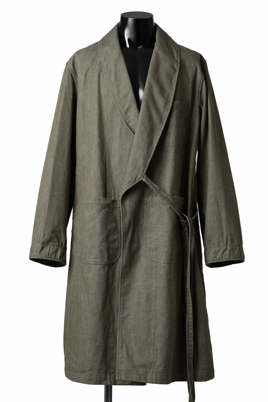 sus-sous british army gown coat / green denim (GREEN) - Image 2