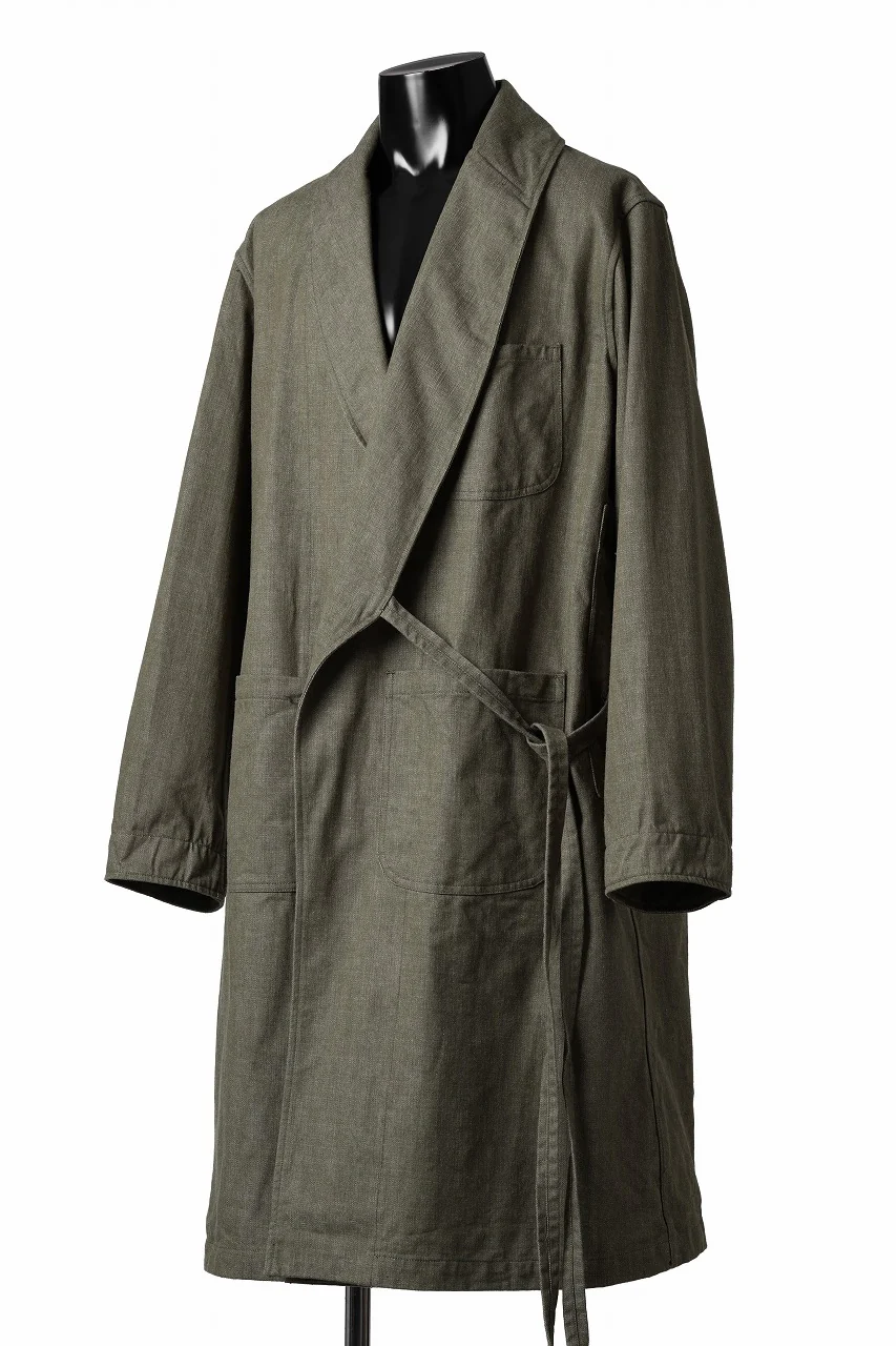 sus-sous british army gown coat / green denim (GREEN) - Image 4
