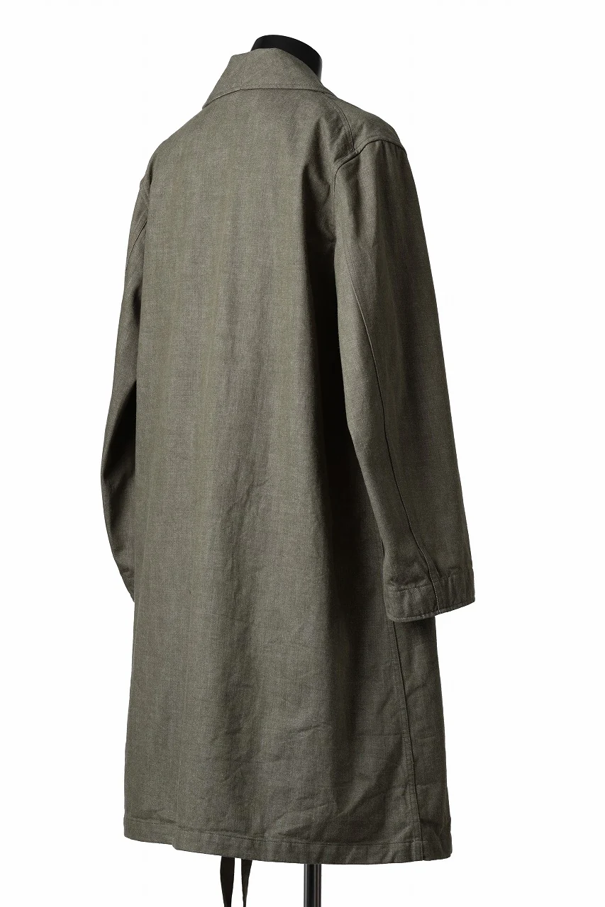 sus-sous british army gown coat / green denim (GREEN) - Image 7