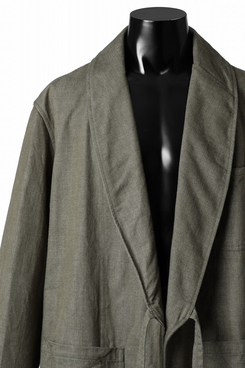 sus-sous british army gown coat / green denim (GREEN) - Image 9