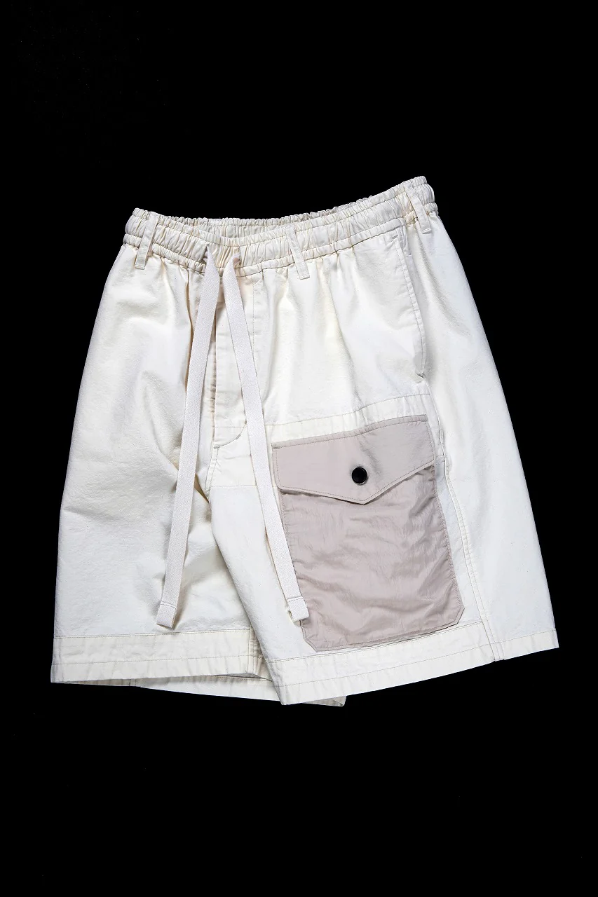 sus-sous cargo shorts / organic cotton silk nepped weather (WHITE) - Image 2