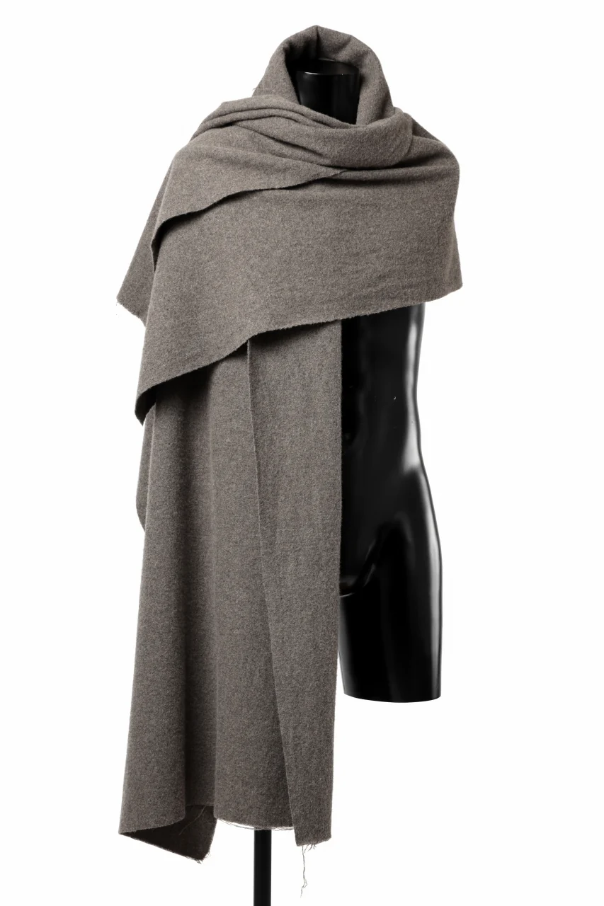 sus-sous cashmere / wool scarf - Raised washer (GREY) - Image 2
