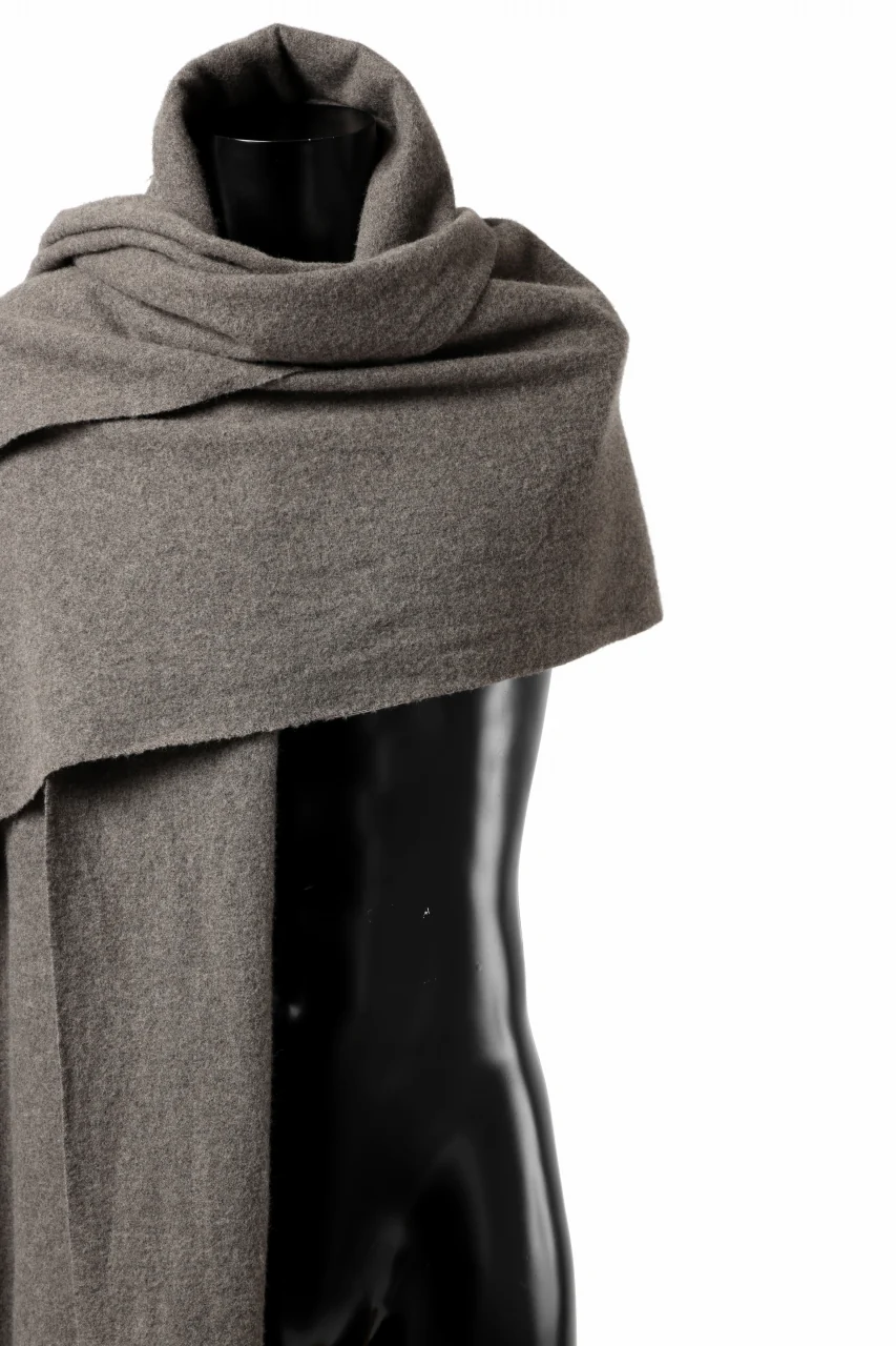 sus-sous cashmere / wool scarf - Raised washer (GREY) - Image 4