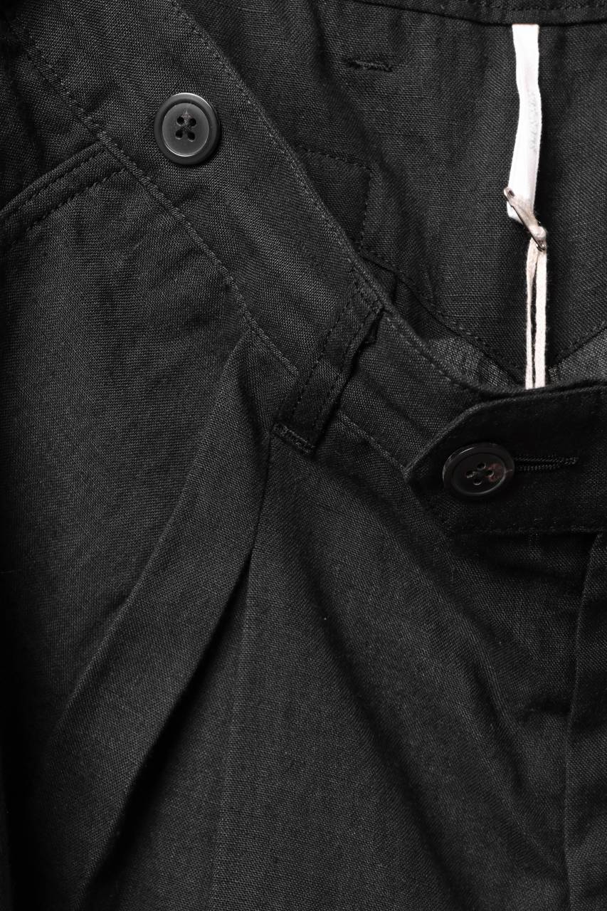 sus-sous cinematic trousers / 1/4 linen sheeting (BLACK) - Image 14