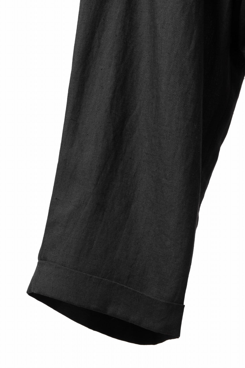 sus-sous cinematic trousers / 1/4 linen sheeting (BLACK) - Image 22