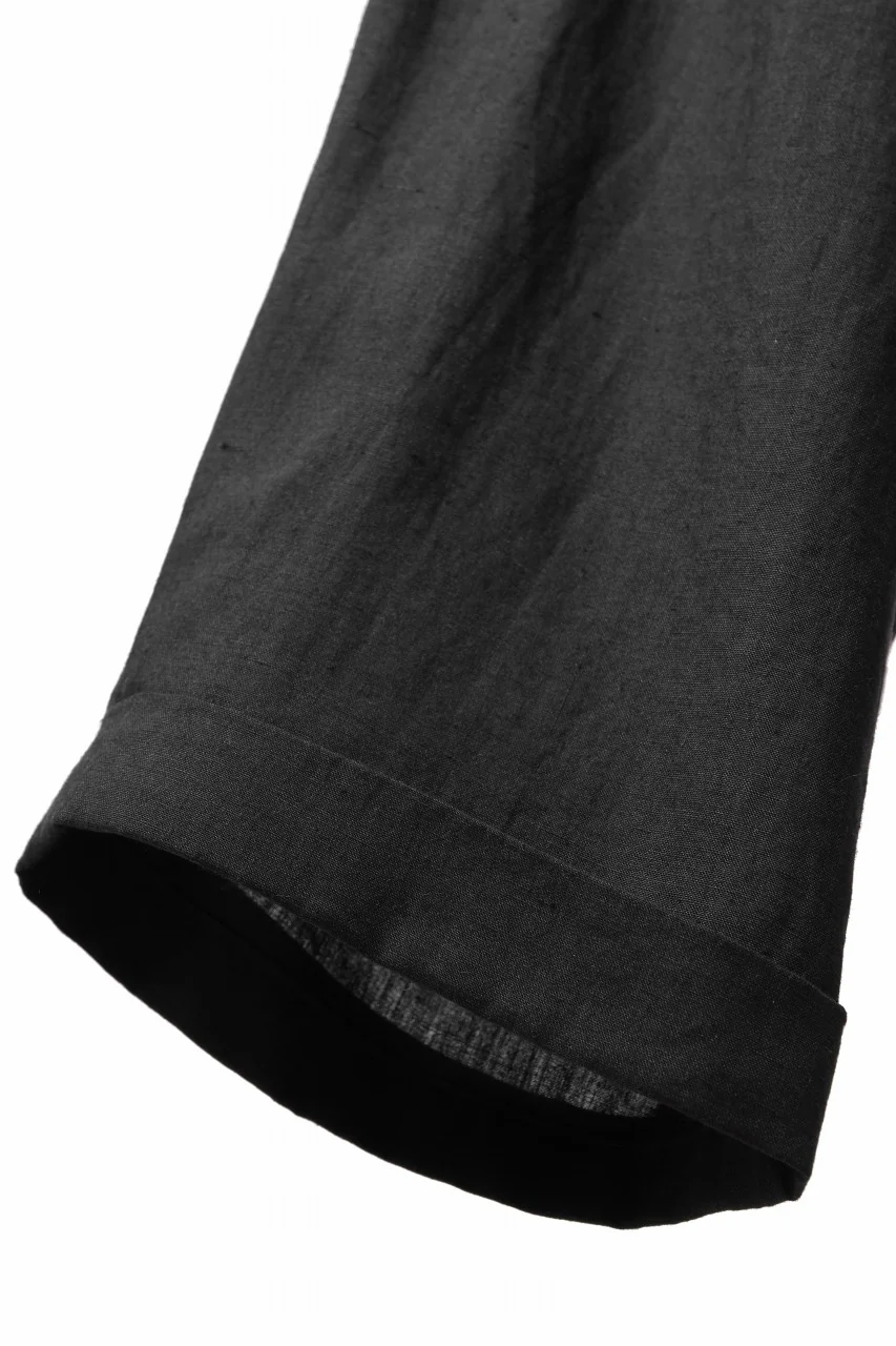 sus-sous cinematic trousers / 1/4 linen sheeting (BLACK) - Image 23