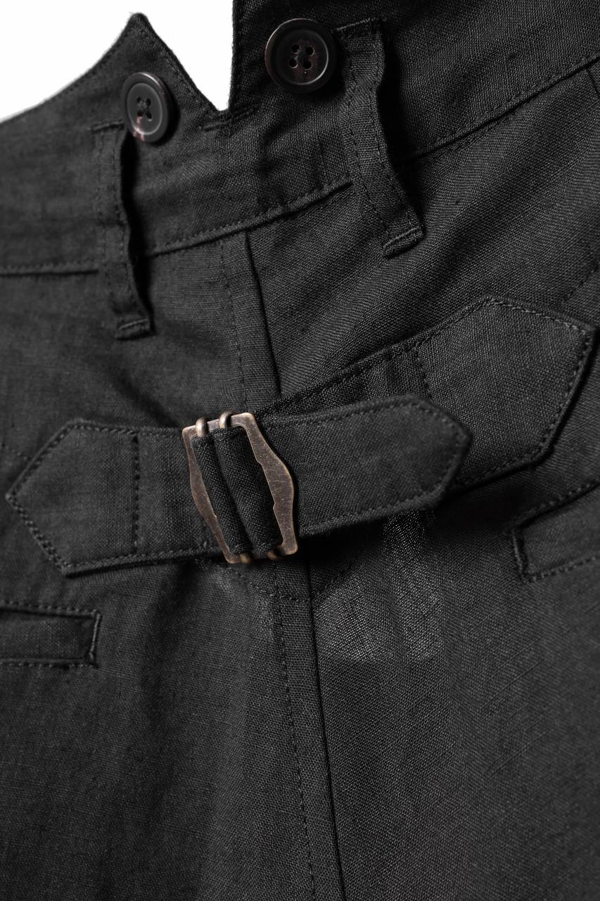 sus-sous cinematic trousers / 1/4 linen sheeting (BLACK) - Image 25