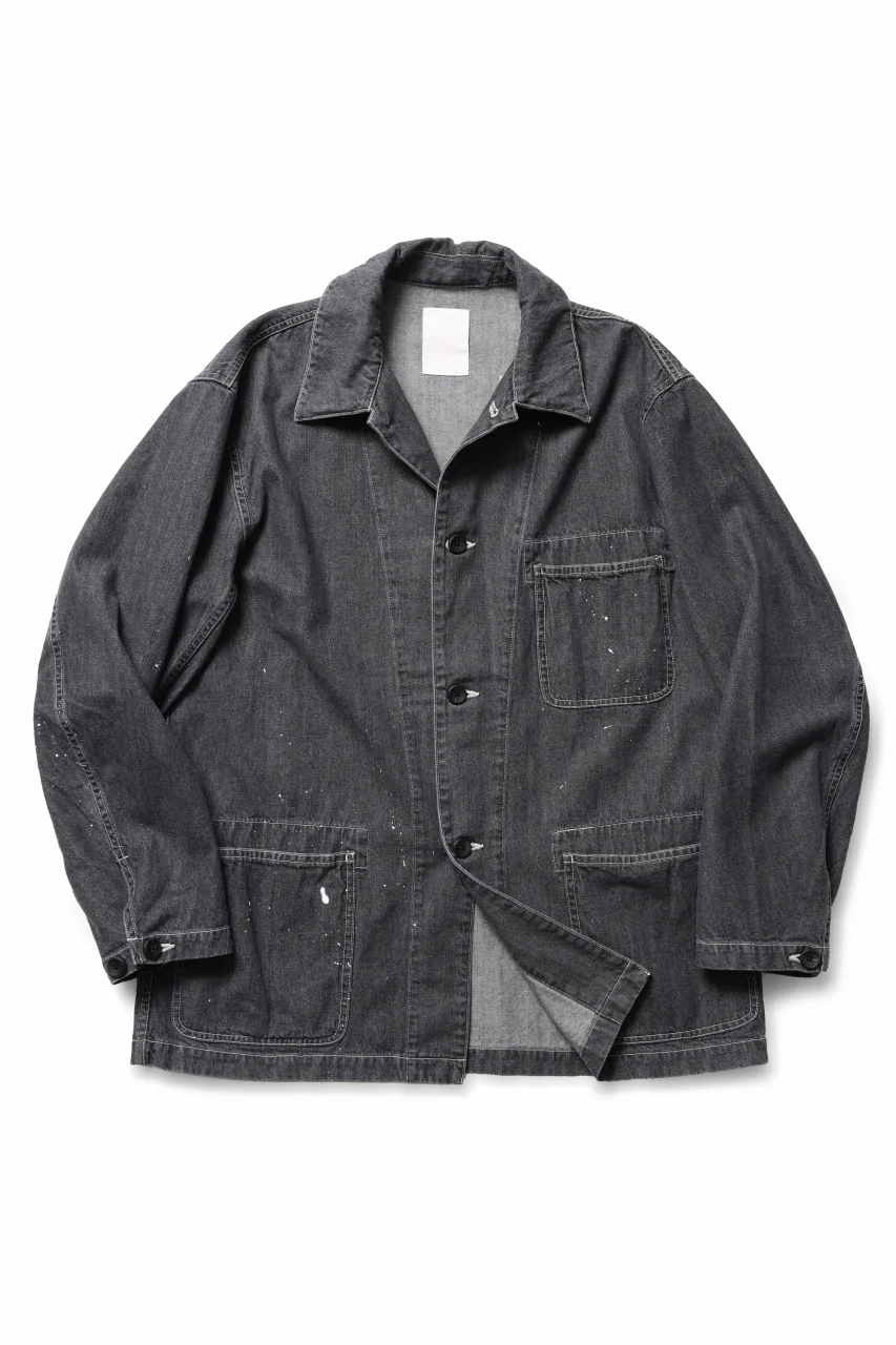 sus-sous cover-all / 10oz DENIM (BLACK)