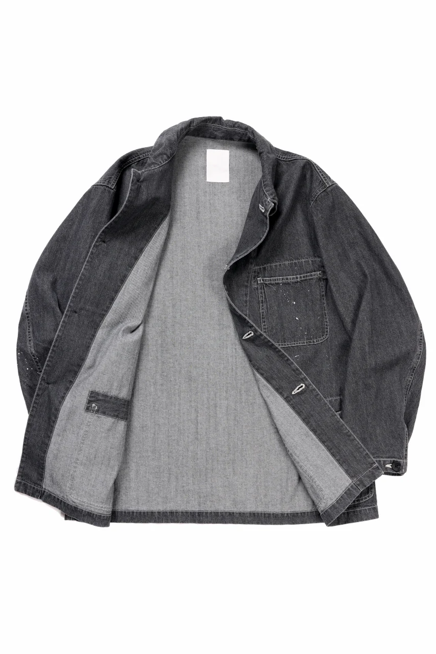 sus-sous cover-all / 10oz DENIM (BLACK) - Image 10
