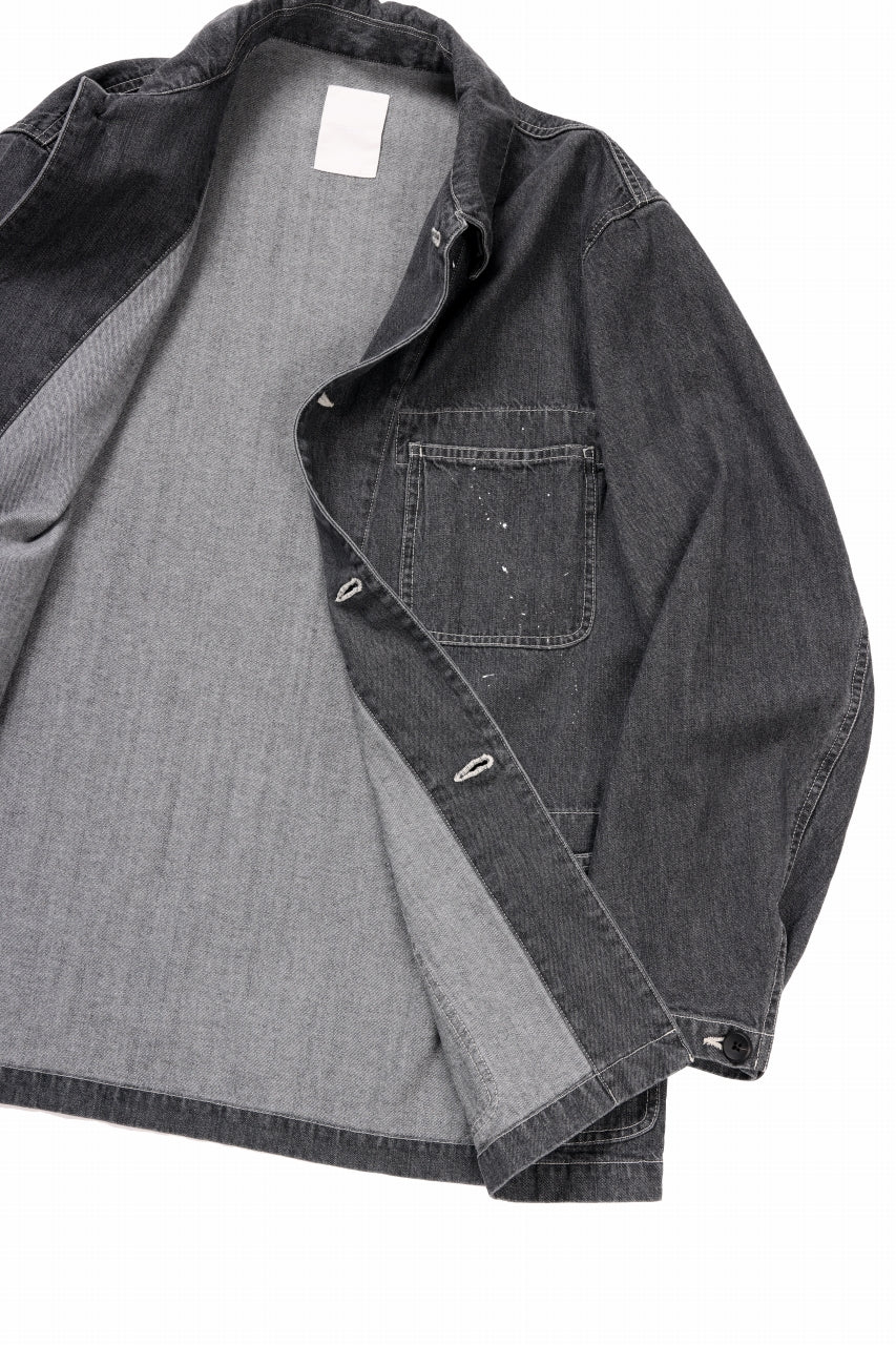 sus-sous cover-all / 10oz DENIM (BLACK) - Image 11