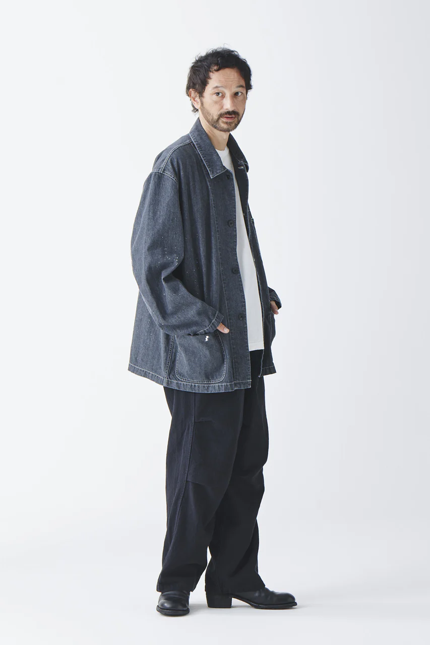 sus-sous cover-all / 10oz DENIM (BLACK) - Image 17