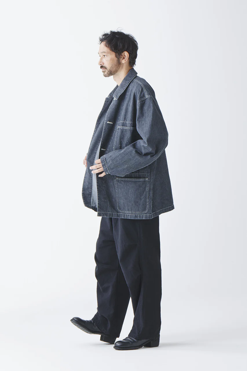 sus-sous cover-all / 10oz DENIM (BLACK) - Image 18