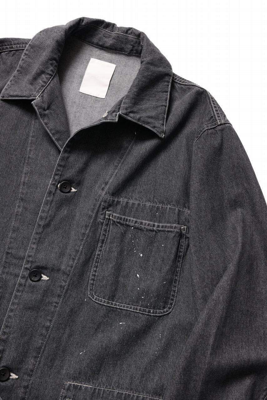sus-sous cover-all / 10oz DENIM (BLACK) - Image 6