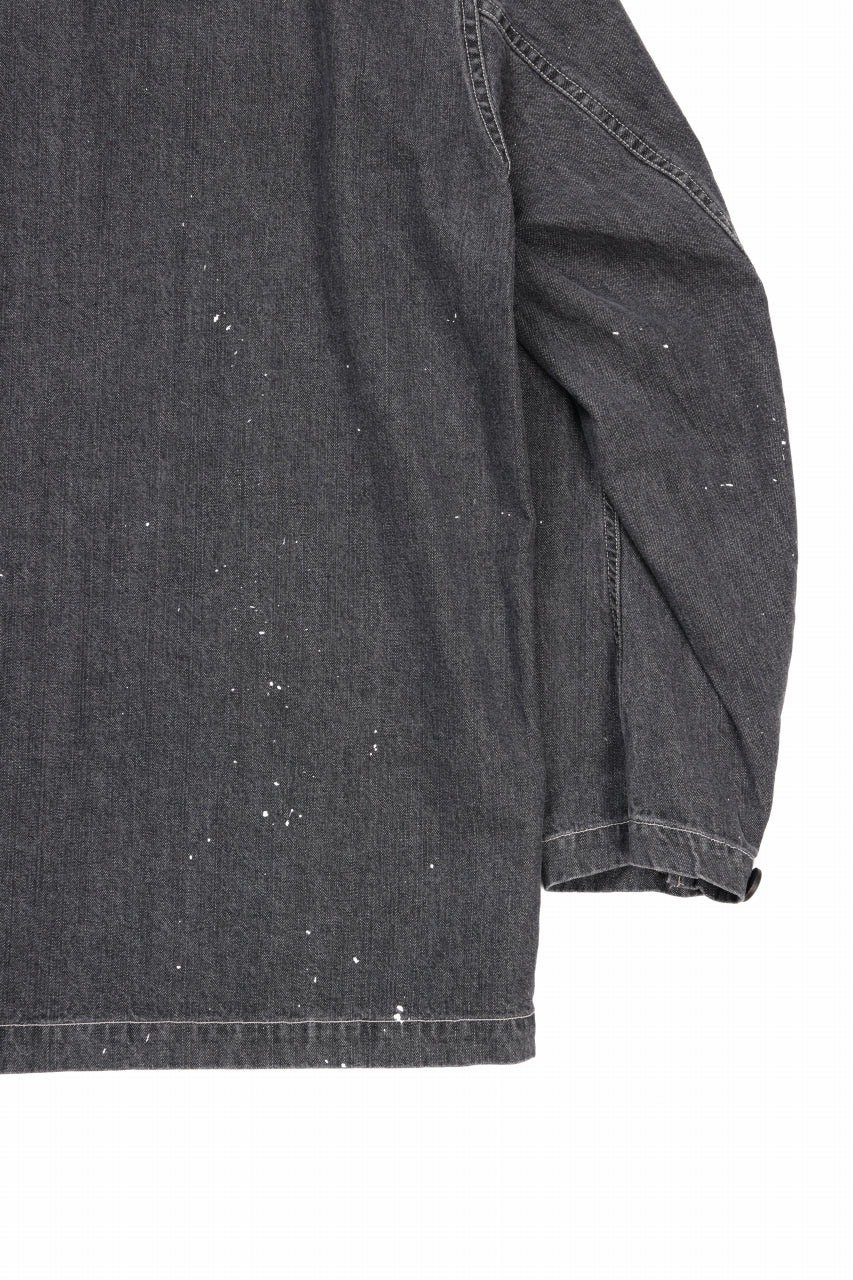 sus-sous cover-all / 10oz DENIM (BLACK) - Image 8